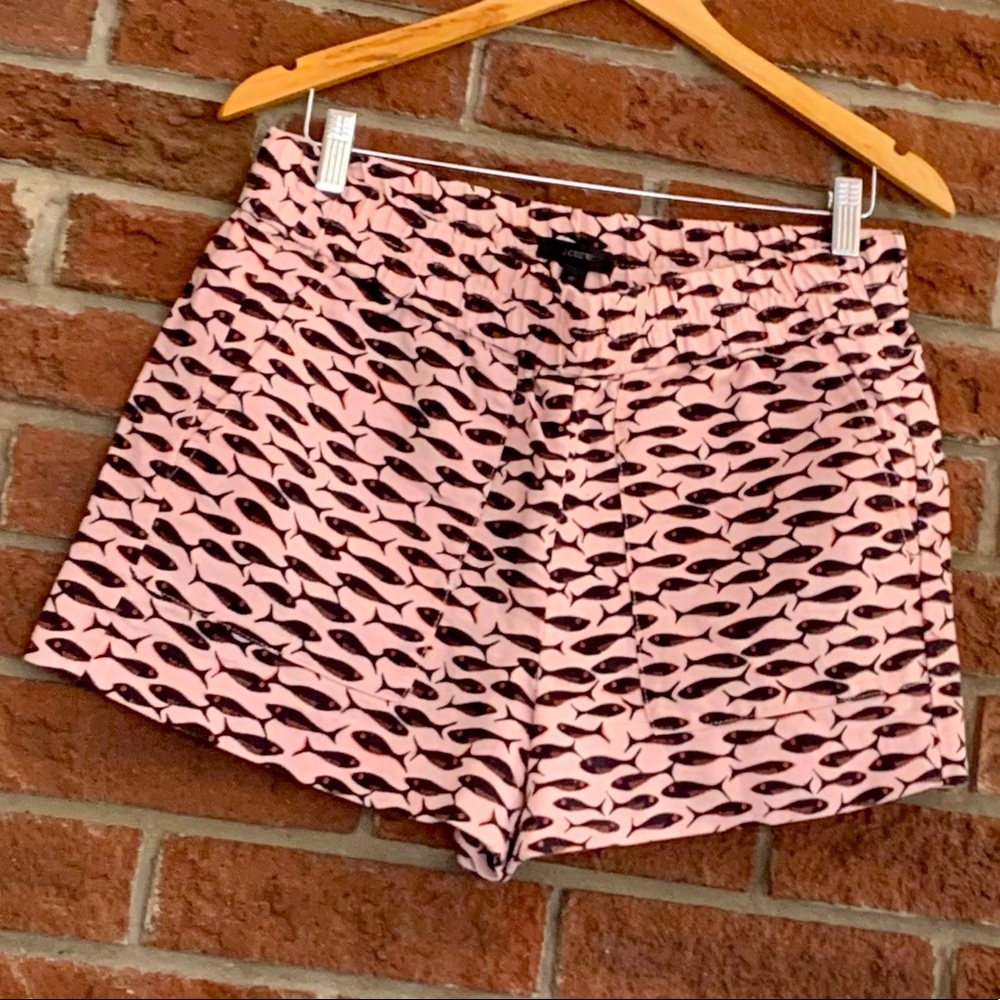 J.Crew fish print pull on shorts.